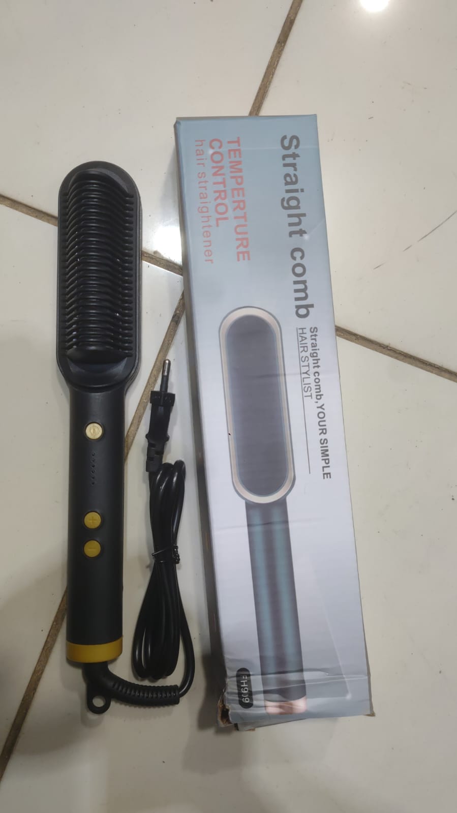 2-in-1 Fast Heating Ceramic Hair Straightener & Styling Comb
