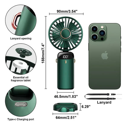 Foldable Type-C Rechargeable Handheld Fan