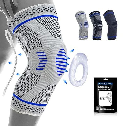 360° Sports Knee Brace with Flexible Metal Side Stabilizers