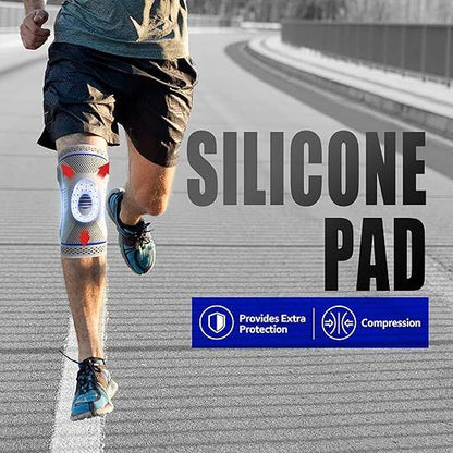 360° Sports Knee Brace with Flexible Metal Side Stabilizers