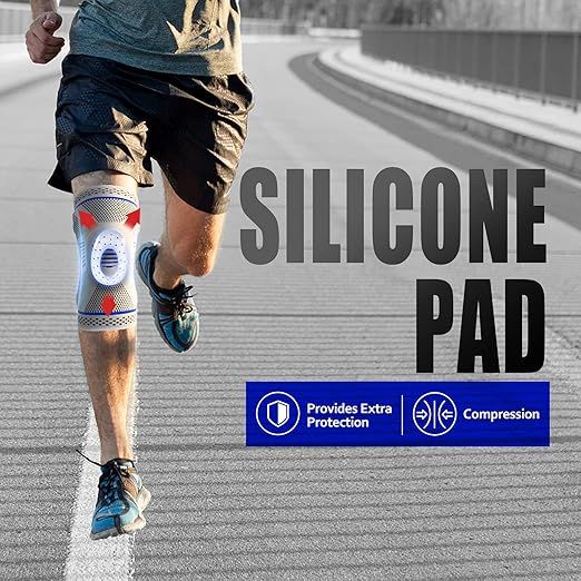 360° Sports Knee Brace with Flexible Metal Side Stabilizers