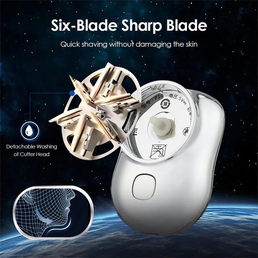Mini Pocket Shaver for Men Women Blue Silver Waterproof