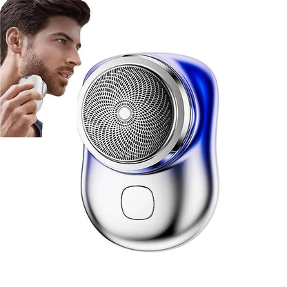 Mini Pocket Shaver for Men Women Blue Silver Waterproof