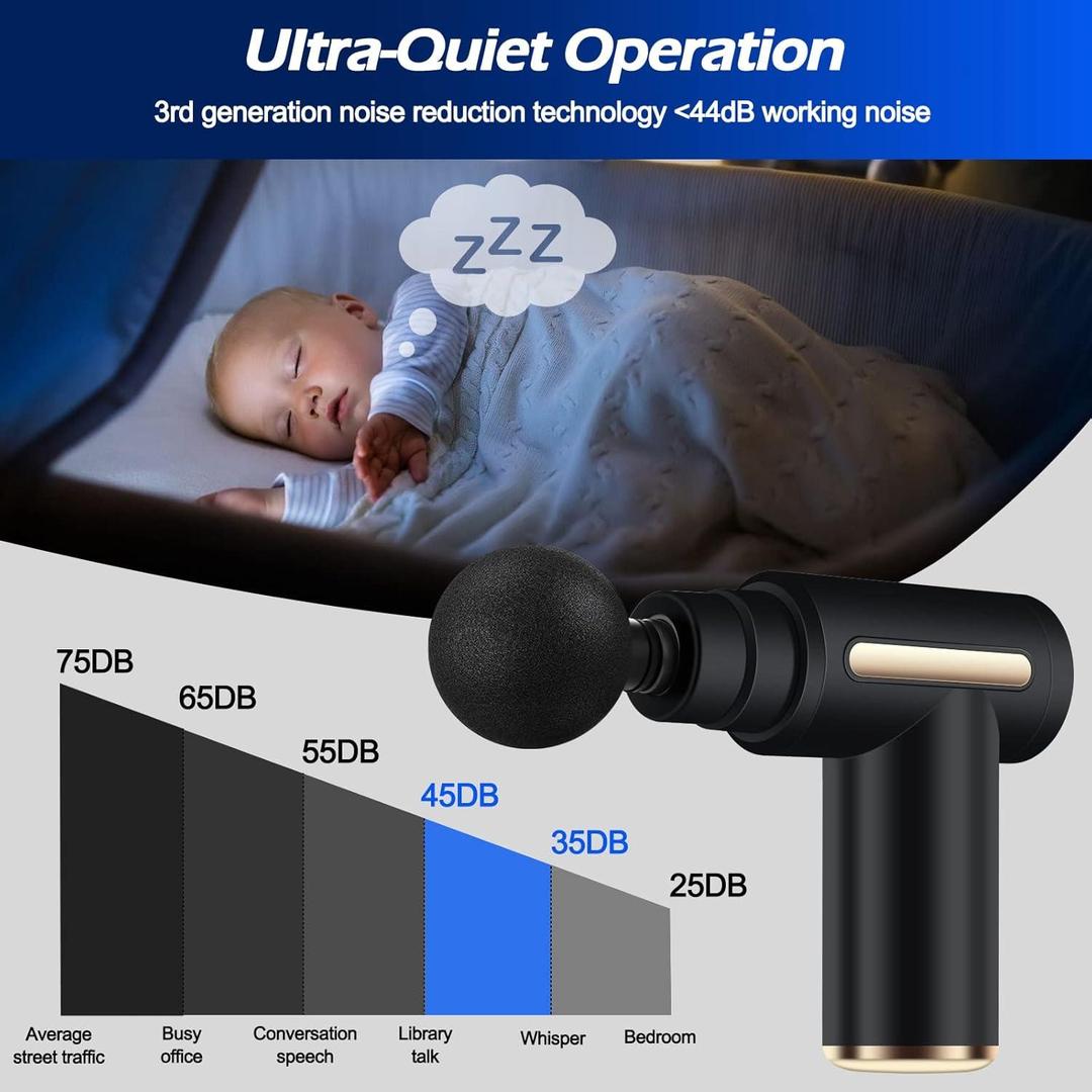 Relief Muscle Tension Massager Gun Black ABS