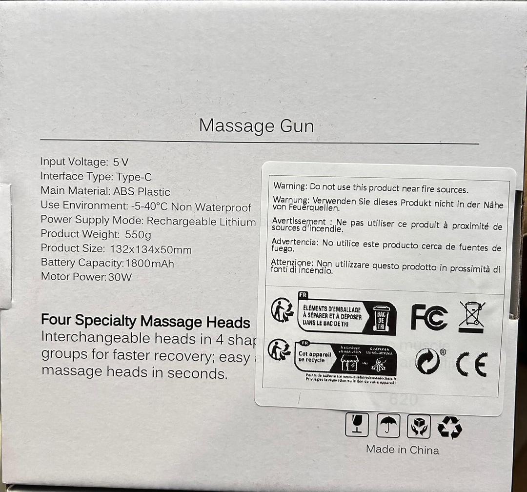 Relief Muscle Tension Massager Gun Black ABS
