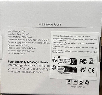 Relief Muscle Tension Massager Gun Black ABS