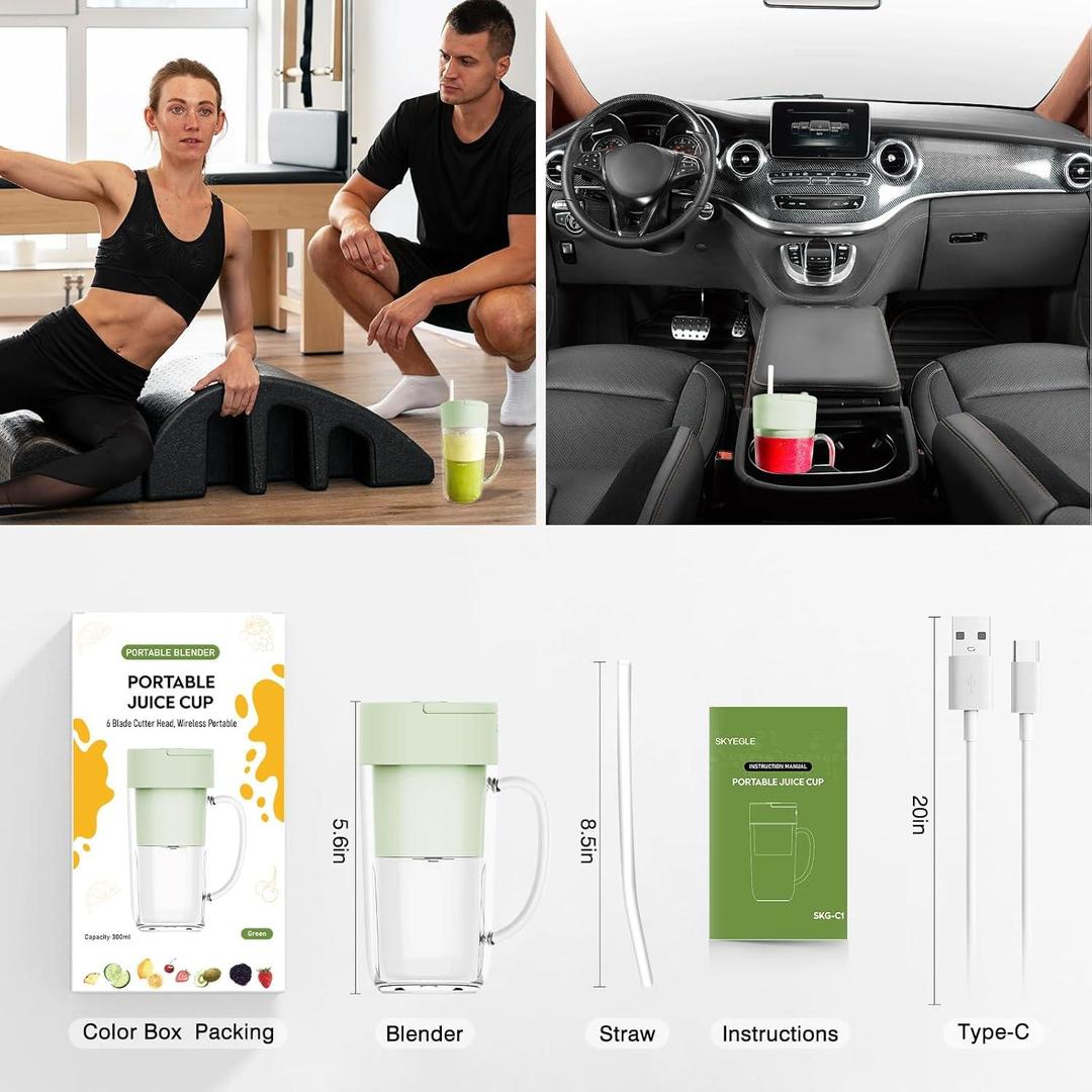 Mason Portable Mini juicer Blender With Straw Cup