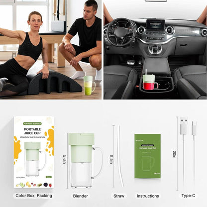 Mason Portable Mini juicer Blender With Straw Cup