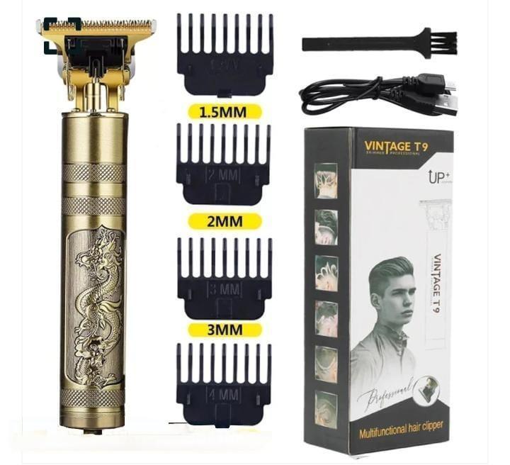 Men's Rechargeable Hair Trimmer Golden Dragon Design